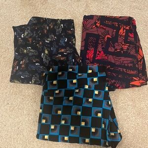 3 Pairs of Lularoe One Size Leggings
